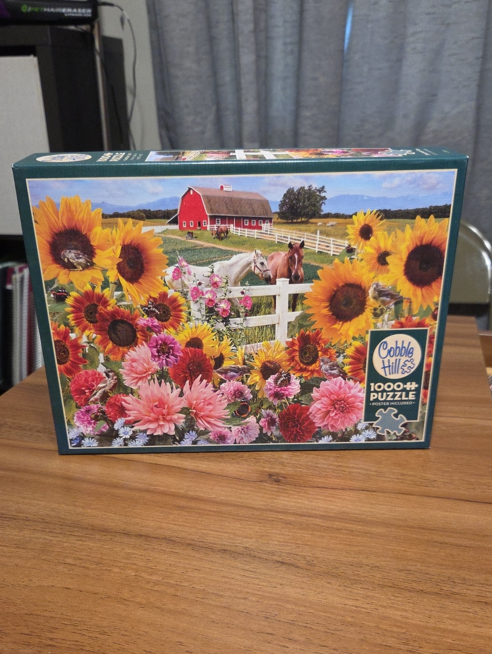 Cobble Hill Sunflowers & Barn 1000-Piece Puzzle - Multicolor